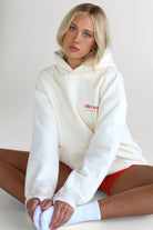 V3 Pilates Collection Boyfriend Hoodie - Cream - LEELO ACTIVE