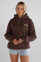 V3 Pilates Collection Boyfriend Hoodie - Dark Chocolate - LEELO ACTIVE