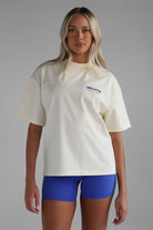 V4 Pilates Collection Studio Tee - Cream - LEELO ACTIVE