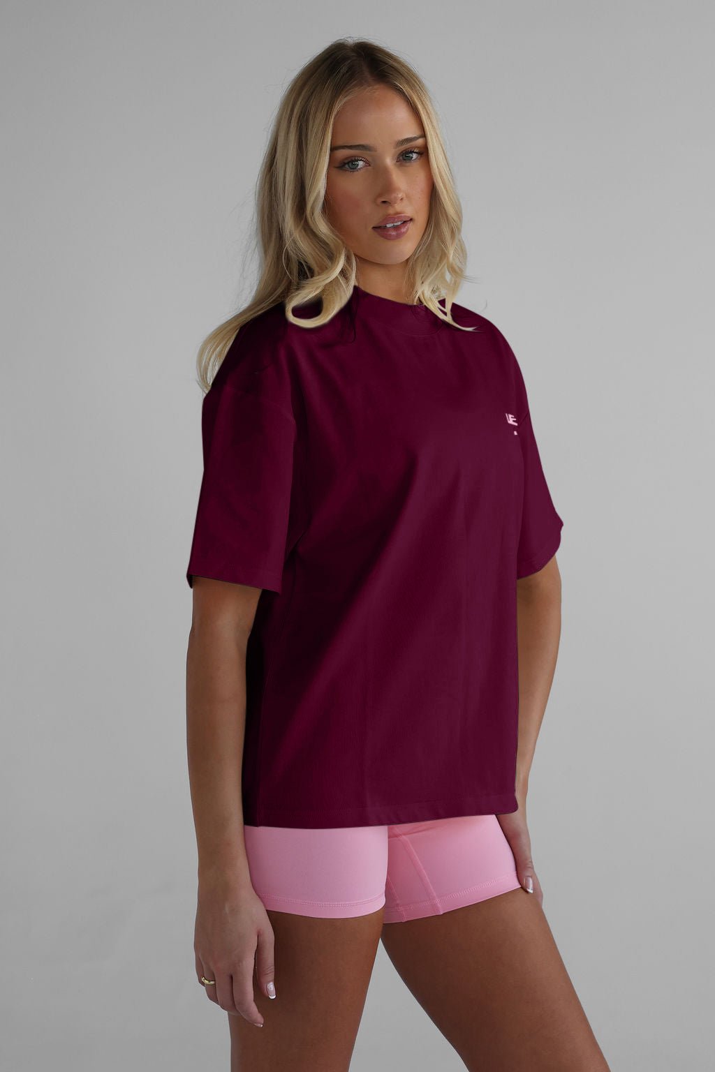 V5 Pilates Collection Tee - Cherry Cola/Pink - LEELO ACTIVE