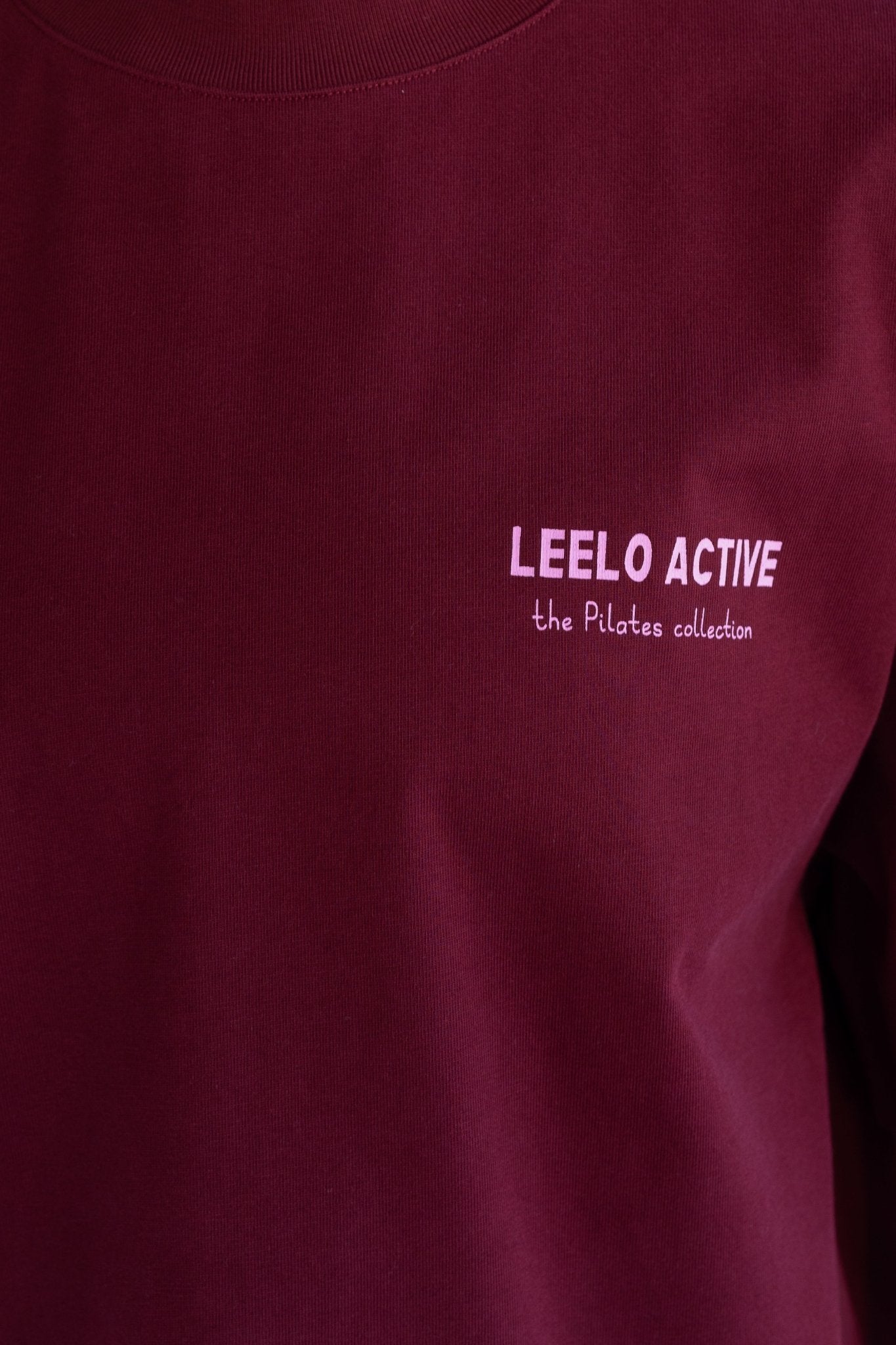 V5 Pilates Collection Tee - Cherry Cola/Pink - LEELO ACTIVE
