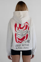 V6 Chilli Pilates Collection Hoodie - Oatmeal - LEELO ACTIVE
