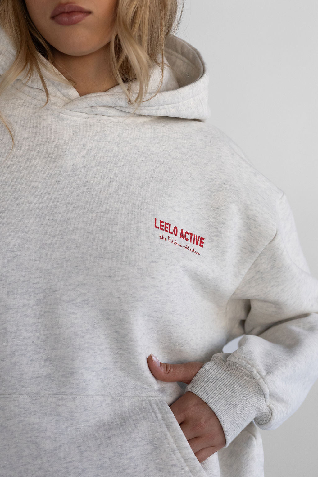 V6 Chilli Pilates Collection Hoodie - Oatmeal - LEELO ACTIVE