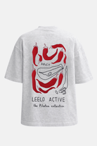 V6 Pilates Collection Chilli Tee - Oatmeal - LEELO ACTIVE