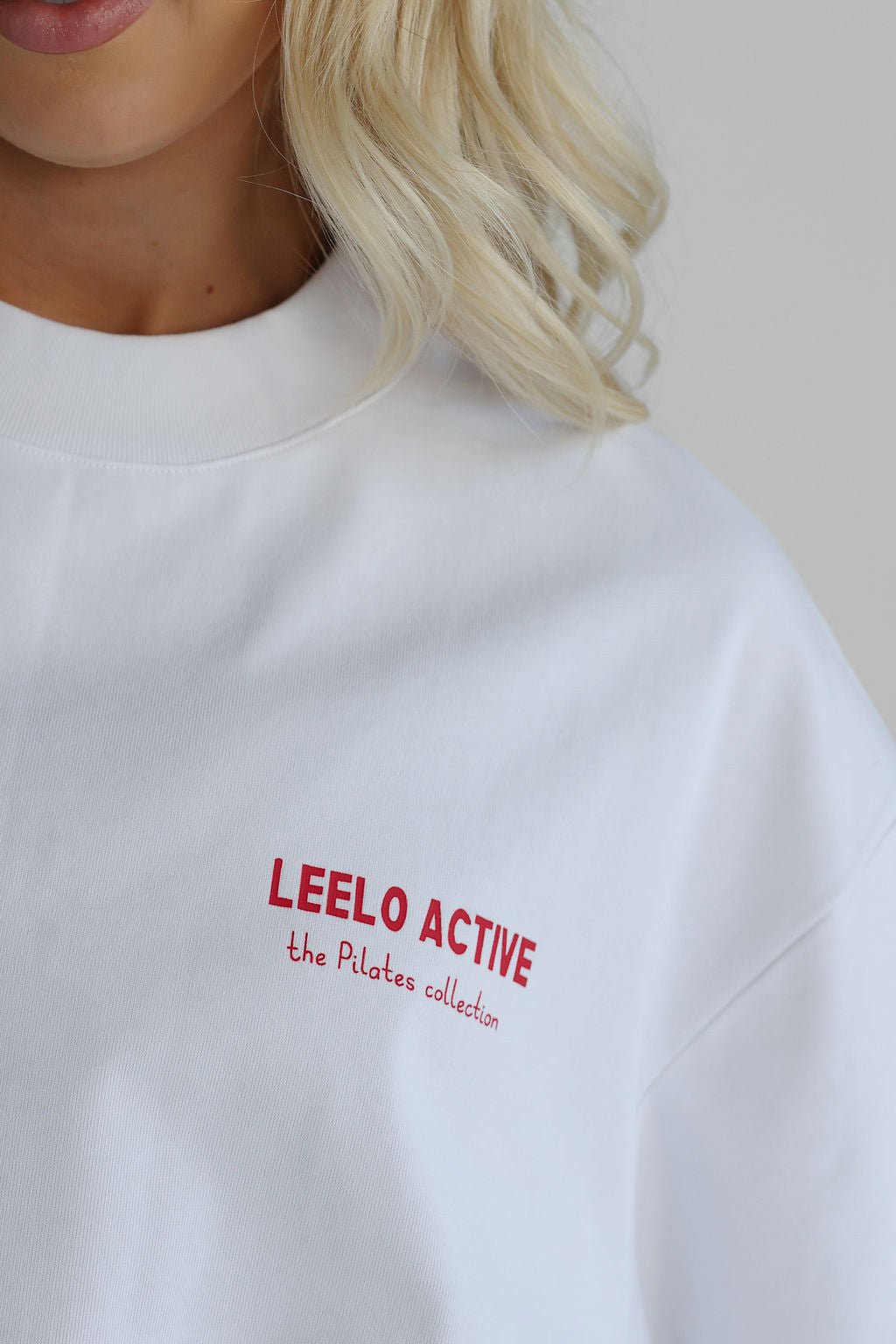 V6 Pilates Collection Chilli Tee - White - LEELO ACTIVE