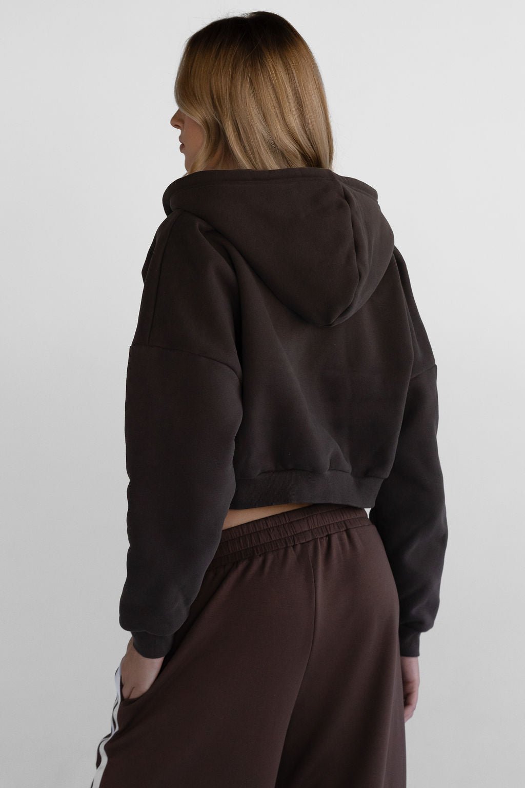 Zip Hoodie - Dark Chocolate - LEELO ACTIVE