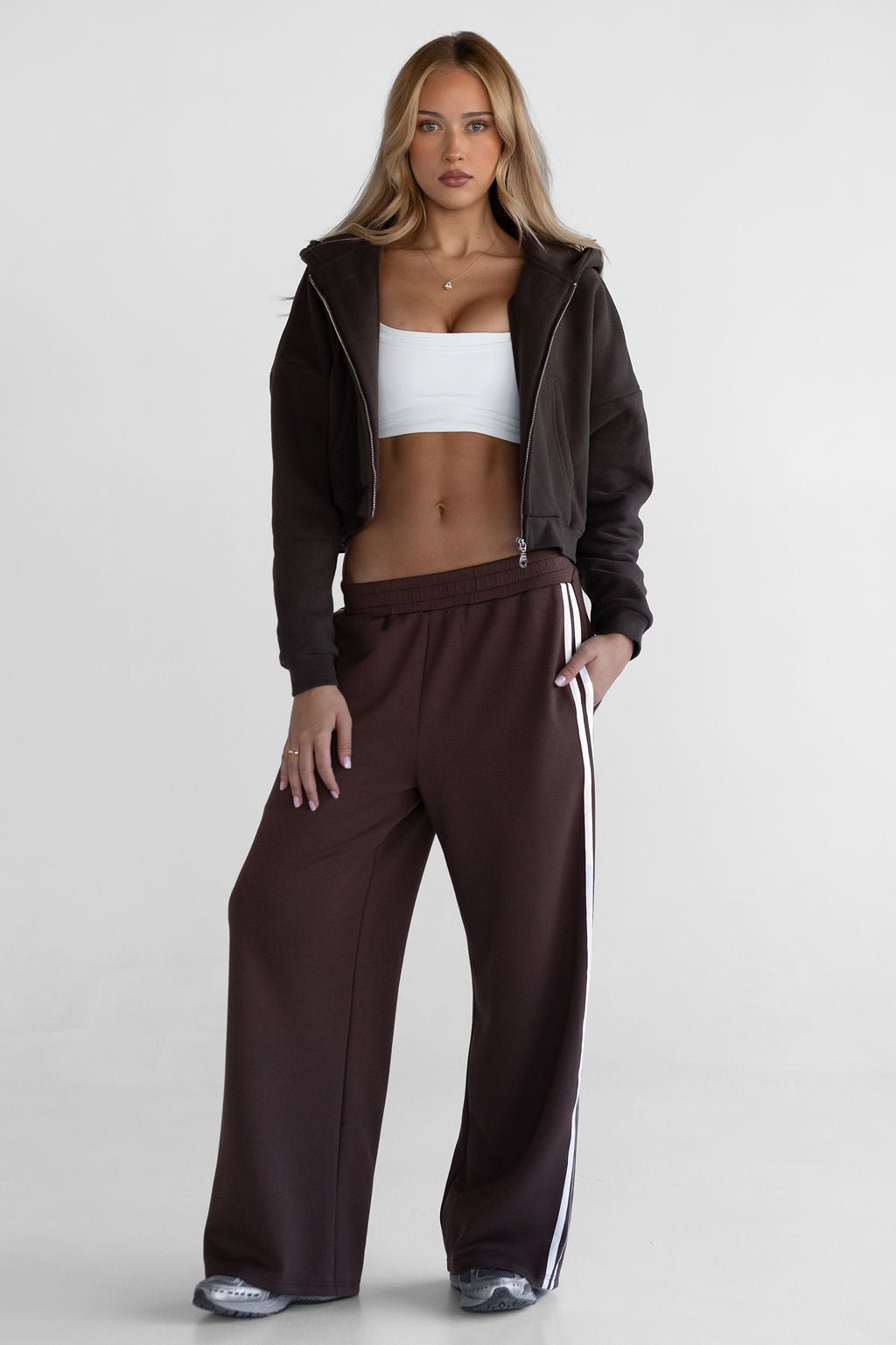 Zip Hoodie - Dark Chocolate - LEELO ACTIVE