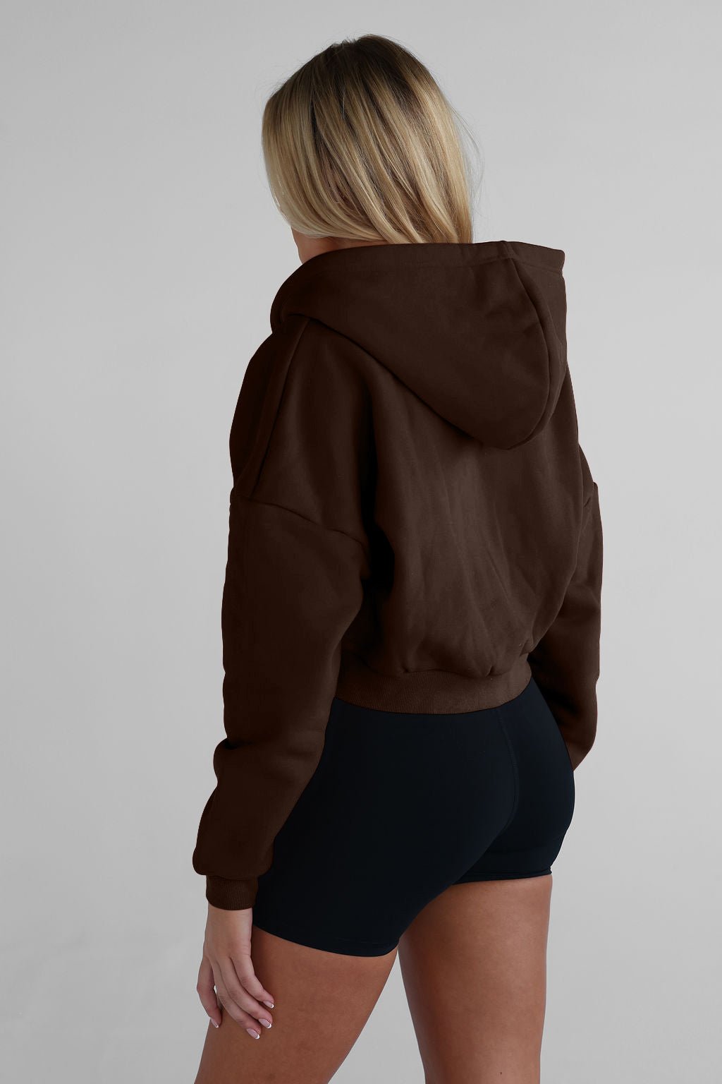 Zip Hoodie - Dark Chocolate - LEELO ACTIVE