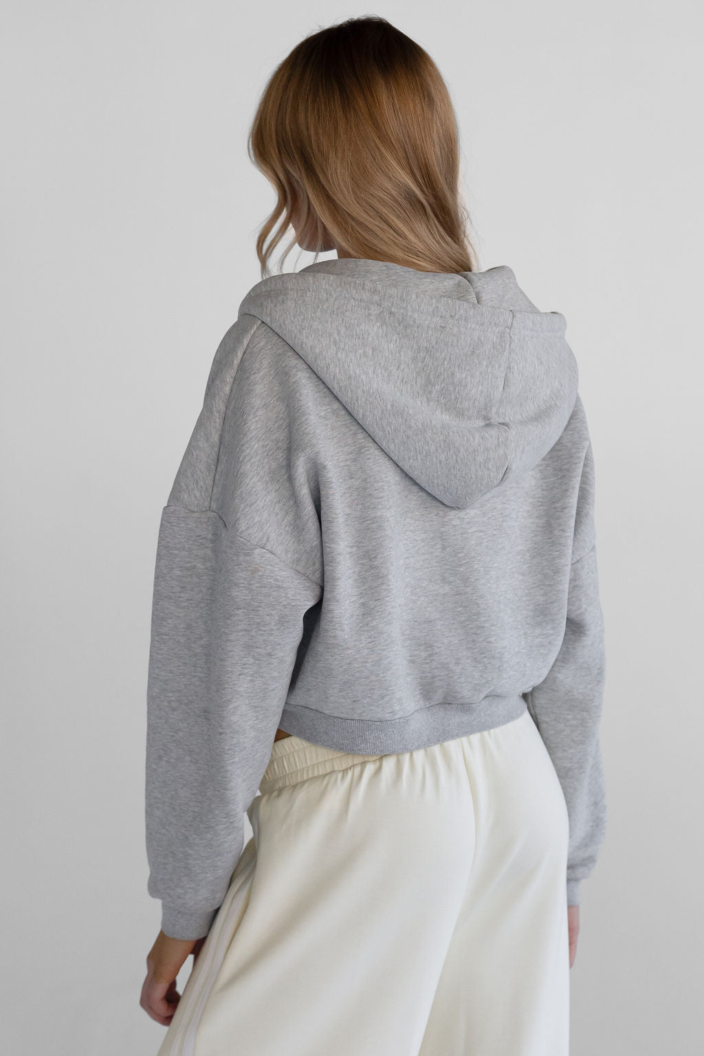 Zip Hoodie - Heather Grey - LEELO ACTIVE