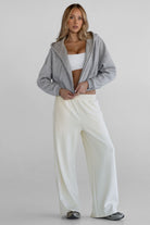 Zip Hoodie - Heather Grey - LEELO ACTIVE