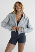 Zip Hoodie - Heather Grey - LEELO ACTIVE