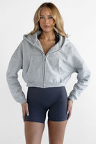 Zip Hoodie - Heather Grey - LEELO ACTIVE