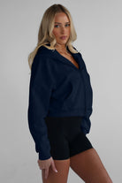Zip Hoodie - Navy - LEELO ACTIVE