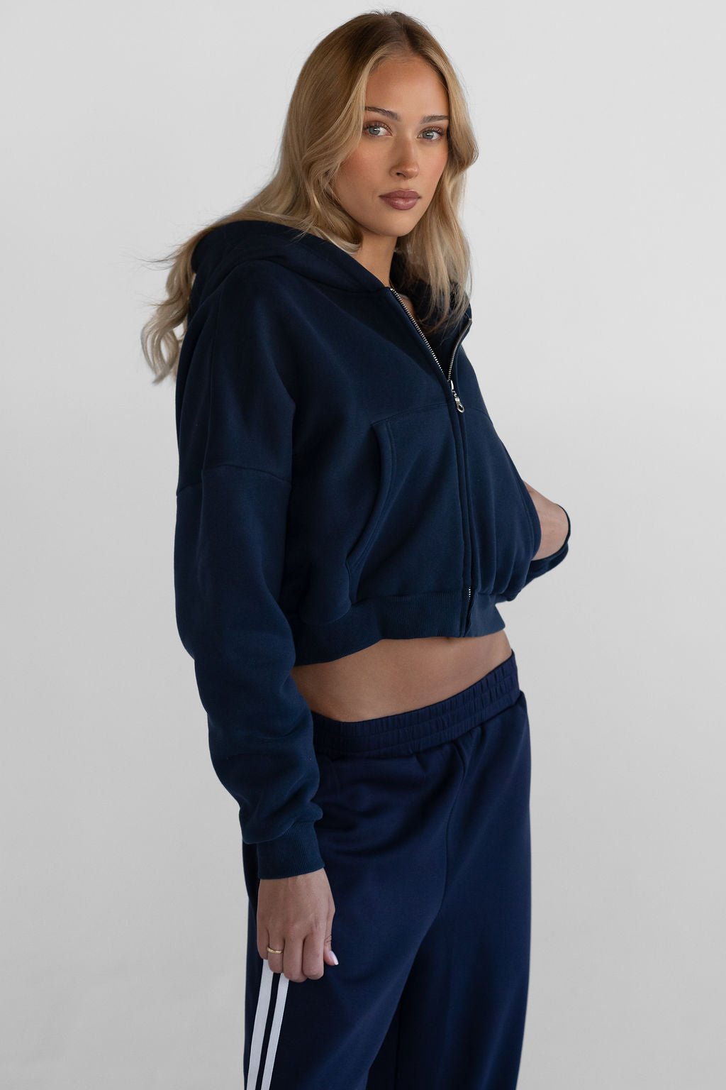 Zip Hoodie - Navy - LEELO ACTIVE