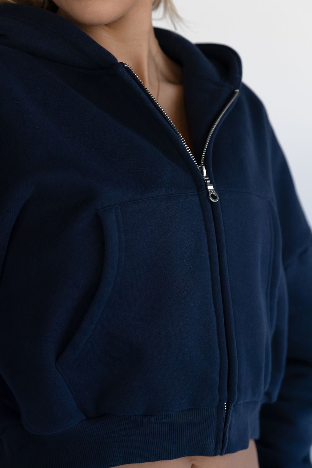 Zip Hoodie - Navy - LEELO ACTIVE
