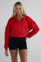 Zip Hoodie - Red - LEELO ACTIVE