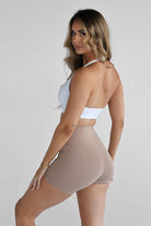 5" Bike Shorts - Tan - LEELO ACTIVE