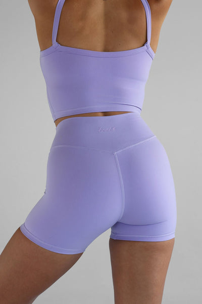 In Shape High Waist Define Luxe Biker Shorts in Dusty Lilac