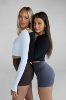 Booty Shorts - Charcoal - LEELO ACTIVE