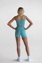 Byron Blue Bike Shorts - LEELO ACTIVE