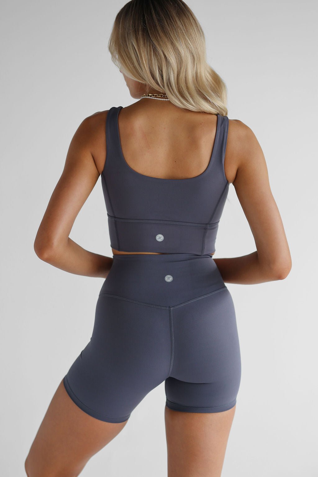 Charcoal Luxe Longline Crop - LEELO ACTIVE