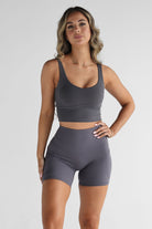 Charcoal Pocket Bike Shorts - LEELO ACTIVE