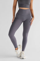 Charcoal Pocket Leggings - Full Length - LEELO ACTIVE