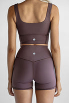 Espresso Luxe Longline Crop - LEELO ACTIVE