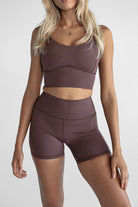 Espresso Luxe Longline Crop - LEELO ACTIVE