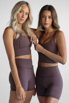 Espresso Luxe Longline Crop - LEELO ACTIVE