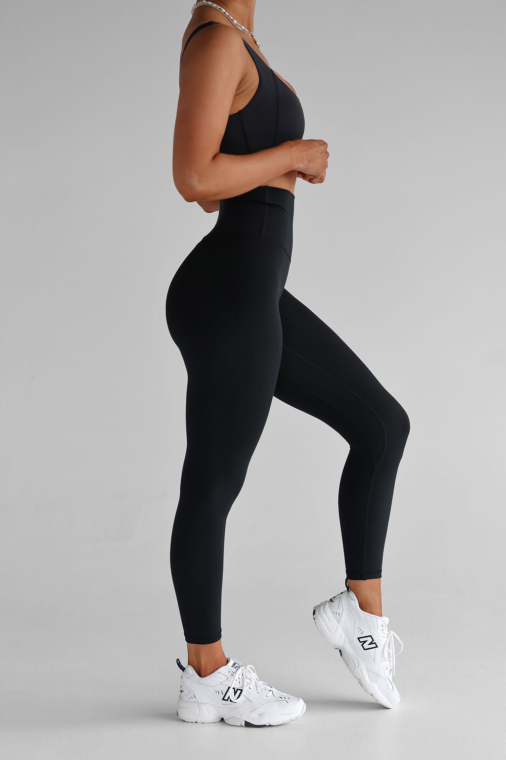 Extra High Waist 7/8 Leggings - Black - LEELO ACTIVE