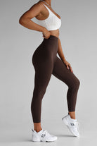 Extra High Waist 7/8 Leggings - Mocha - LEELO ACTIVE