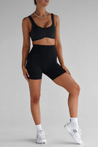 Extra High Waist Bike Shorts - Black - LEELO ACTIVE