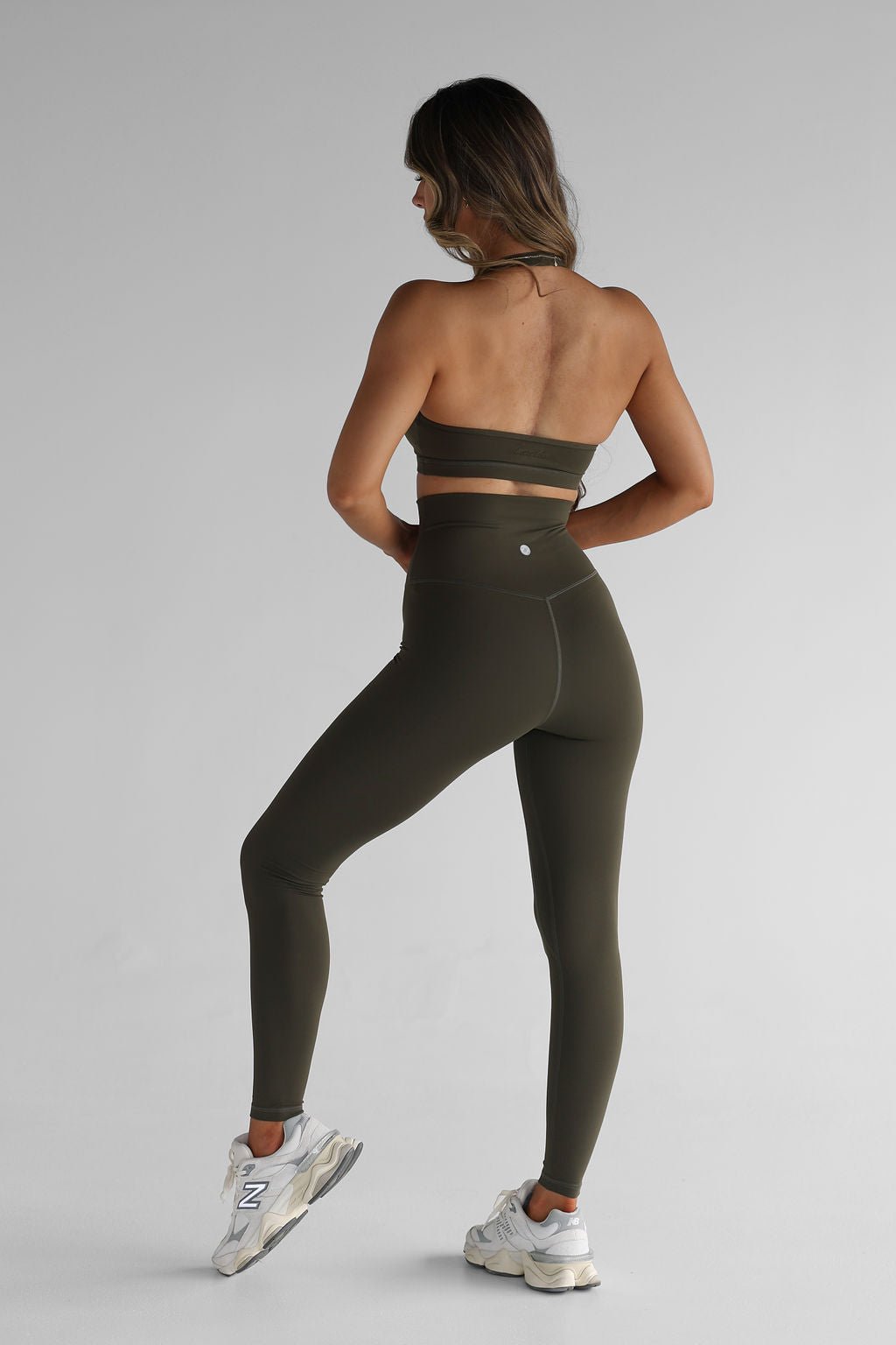 Ribbed Tight Leggings in Khaki - Usolo Outfitters