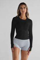 Full Length Long Sleeve - Black - LEELO ACTIVE