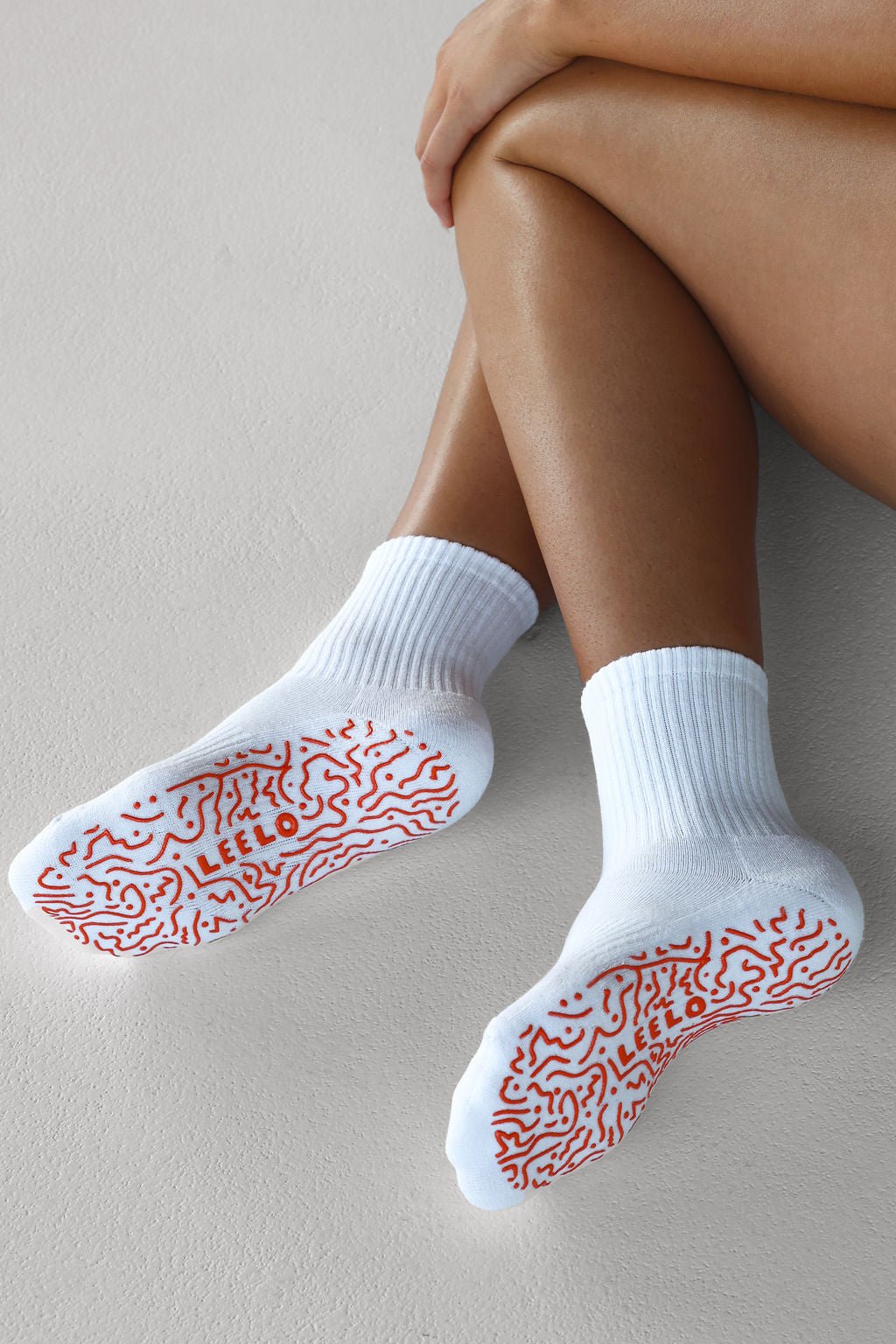 Grip Socks - The Design Collection - Orange - LEELO ACTIVE