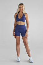 Halter Neck Crop - Azure - LEELO ACTIVE