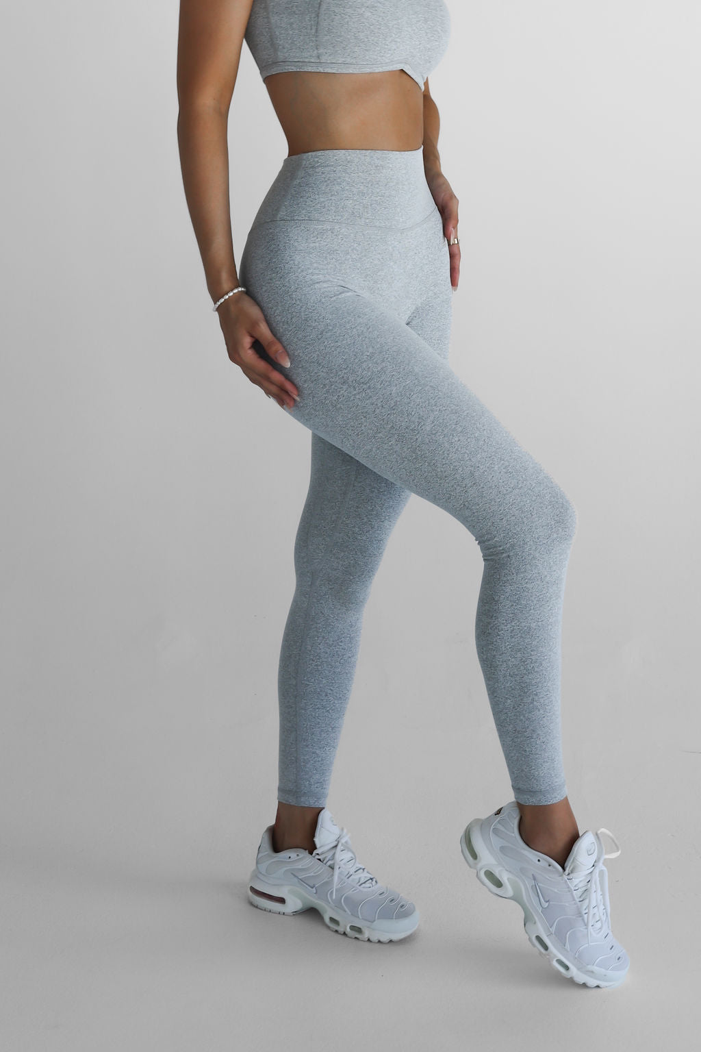 Signature Proof, Full Leggings Marl Star High Rated Length Squat 5 - Grey, Waisted,