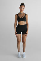 Luxe Signature Crop - Deep Black - LEELO ACTIVE