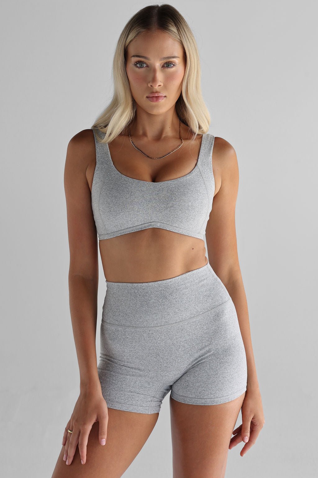 Luxe Signature Crop - Marl Grey - LEELO ACTIVE