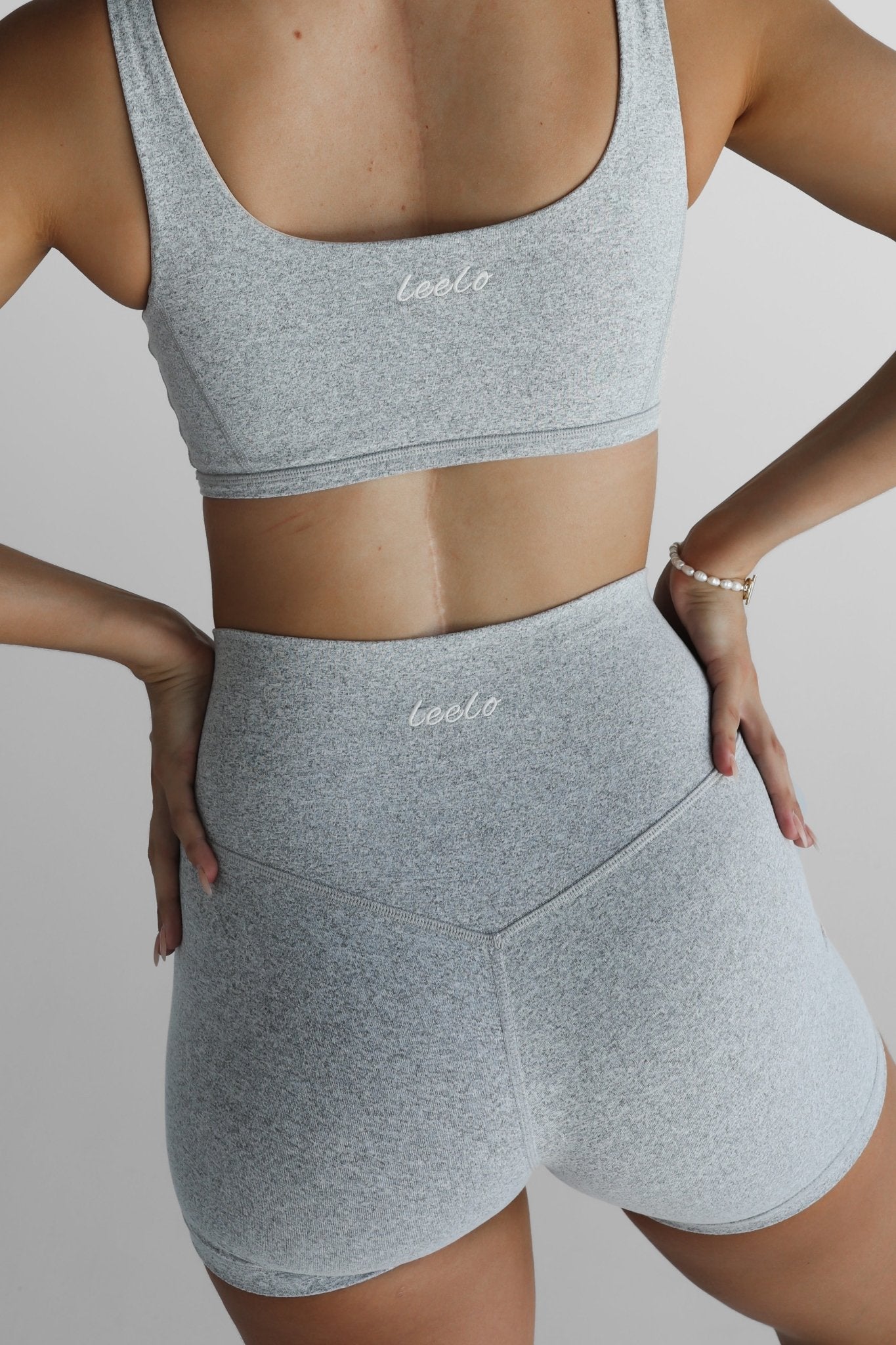 Luxe Signature Crop - Marl Grey (Pre-Order Shipping 01st May) - LEELO ACTIVE