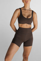 Luxe Signature Crop - Mocha - LEELO ACTIVE