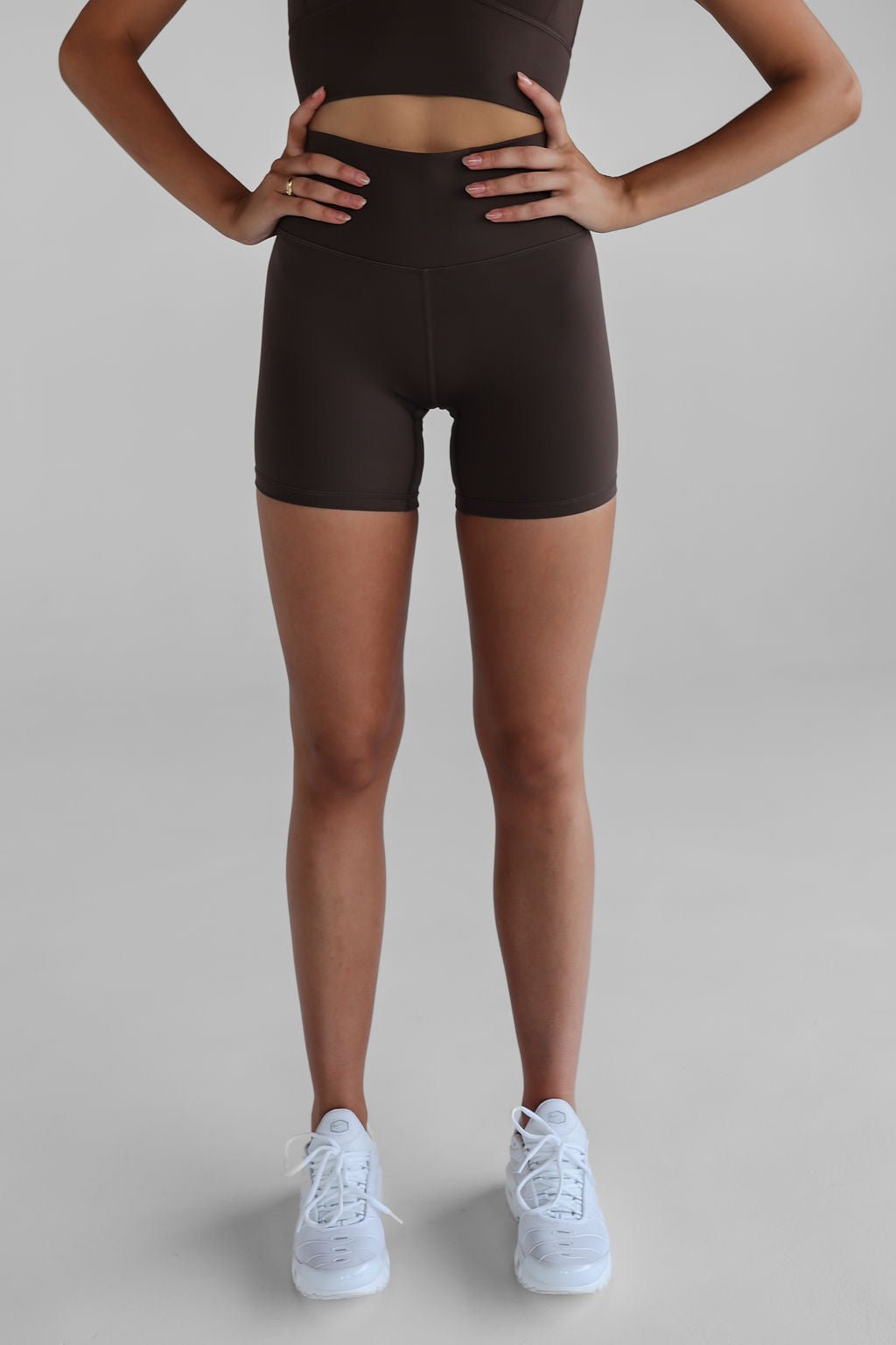 Mocha Bike Shorts - LEELO ACTIVE