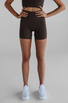 Mocha Bike Shorts - LEELO ACTIVE