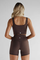 Mocha Pocket Bike Shorts - LEELO ACTIVE