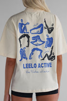 Pilates Collection Boyfriend Tee - French Vanilla - LEELO ACTIVE