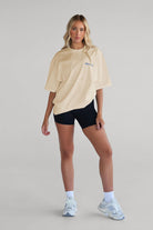 Pilates Collection Boyfriend Tee - French Vanilla - LEELO ACTIVE