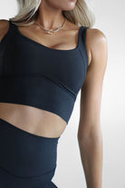 PRE ORDER Black Longline Crop - LEELO ACTIVE