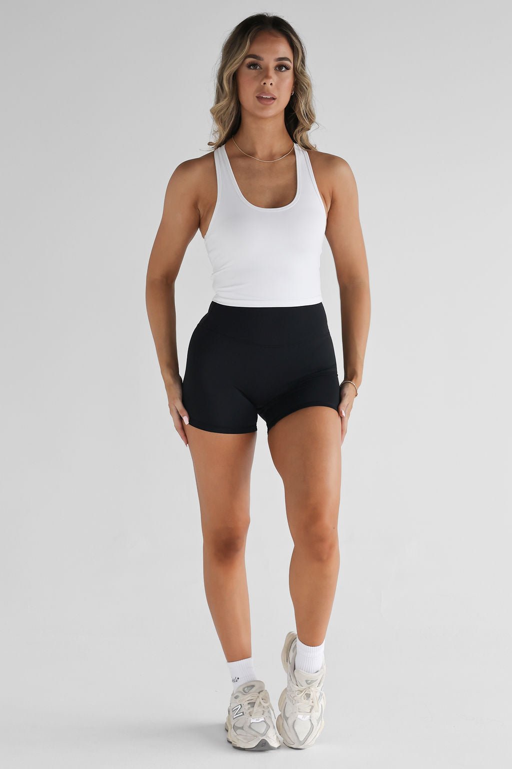 Racer Back Crop - White SHIPPING FROM 3/11 - LEELO ACTIVE