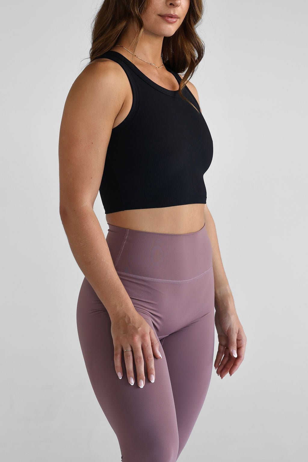 Ribbed Crop - Black - LEELO ACTIVE